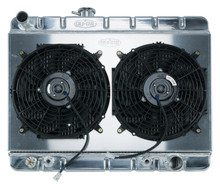 Cold Case Radiators GPG38AK - 66-67 GTO Aluminum Radiator And 12 Inch Dual Fan Kit W/AC AT