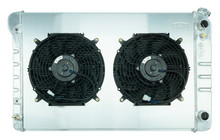 Cold Case Radiators GMT556A21LSK - 77-87 Pickup Truck 21 Inch LS Swap Aluminum Radiator AT and 12 Inch Fan Kit