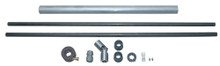 Competition Engineering C5074 - Steering Column - Solid - 1-1/2 in Tube - Cut to Fit - 3/4 x 0.058 in Chromoly Shaft - Aluminum - Natural - Kit