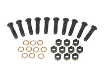 Competition Engineering C9006 - Differential Housing Stud - 3/8-24 in Thread - 1.575 in Long - Nuts / Copper Sealing Washers included - Grade 8 - Steel - Ford 9 in - Set of 10