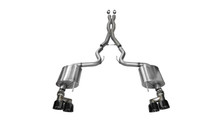 Corsa Performance 14337BLK - 3.0 Inch Cat-Back Sport Dual Exhaust 4.0 Inch Black Tips 15-Present Ford Mustang GT Fastback (No Valves) 5.0L V8 Stainless Steel  Performance