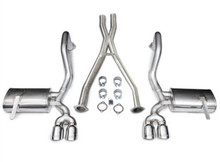 Corsa Performance 14114 - 2.5 Inch Cat-Back Plus X-Pipe Xtreme Exhaust Dual Rear Exit 3.5 Inch Polished Tips 97-04 Chevy Corvette C5 Plus Z06 5.7L V8 Stainless Steel  Performance