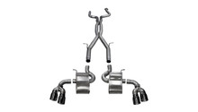 Corsa Performance 14770BLK - 2016-24 Chevy Camaro SS 6.2L Xtreme+ 2.75in Cat-Back Dual Rear Exit w/ Twin 4in Black PVD Tips