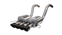 Corsa Performance 14777BLK - Corvette 2.75 Inch Axle-Back w Dual Mode NPP Dual Rear Exit with Quad 4.5 inch Black Pro-Series Tips