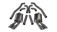 Corsa Performance 14971 - 3.0 Inch Cat-Back Plus X-Pipe Sport Exhaust Dual Rear Exit 4.0 Inch Polished Tips 12-15 Chevrolet Camaro ZL1 Coupe 6.2L V8 Stainless Steel  Performance