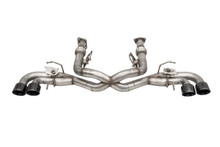 Corsa Performance 21105BLK - 2020-2025 Corvette C8 3in Valved Cat-Back 4.5in Blk Quad Tips - Fits Factory NPP Exhaust