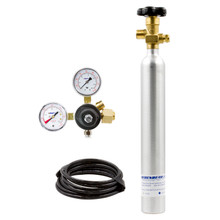 Dedenbear AB10K - CO2 BOTTLE KIT, COMPLETE KIT INCLUDES 10 OUNCE BOTTLE, VALVE, REGULATOR & TUBING