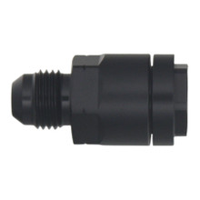 Deatschwerks 6-02-0103-B - 6AN Male Flare to 3/8in Female EFI Quick Connect Adapter - Anodized Matte Black