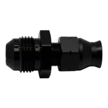 Deatschwerks 6-02-0129-B - 8AN Male Flare to 5/16in Hardline Compression Adapter - Anodized Matte Black