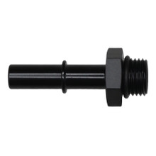 Deatschwerks 6-02-0122-B - 6AN ORB Male to 3/8in Male EFI Quick Connect Adapter - Anodized Matte Black