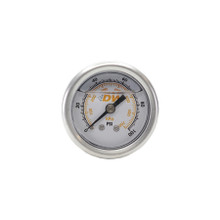 Deatschwerks 6-01-GL - 0-100 PSI 1/8in NPT Mechanical Fuel Pressure Gauge 1.5in Diameter Black Housing