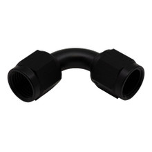 Deatschwerks 6-02-0215-B - 6AN Flare Female Swivel 90-Degree to 6AN Flare Female Swivel - Anodized Matte Black