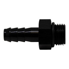 Deatschwerks 6-02-0502-B - 6AN ORB Male to 5/16in Male Triple Barb Fitting (Incl O-Ring) - Anodized Matte Black