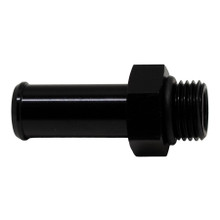Deatschwerks 6-02-0503-B - 6AN ORB Male to 1/2in Male Barb Fitting (Incl O-Ring) - Anodized Matte Black