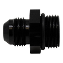 Deatschwerks 6-02-0406-B - 10AN ORB Male to 8AN Male Flare Adapter (Incl O-Ring) - Anodized Matte Black