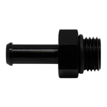 Deatschwerks 6-02-0505-B - 6AN ORB Male to 5/16in Male Barb Fitting (Incl O-Ring) - Anodized Matte Black