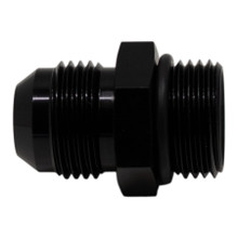 Deatschwerks 6-02-0403-B - 10AN ORB Male to 10 AN Male Flare Adapter (Incl O-Ring) - Anodized Matte Black