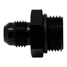 Deatschwerks 6-02-0401-B - 8AN ORB Male to 6AN Male Flare Adapter (Incl O-Ring) - Anodized Matte Black