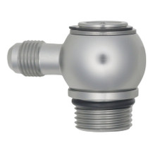 Deatschwerks 6-02-0420 - 10AN ORB Male to 6AN Male Flare Low Profile 90-Degree Swivel - Anodized DW Titanium