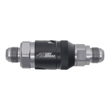 Deatschwerks 6-02-0224-B - 10AN Male Flare Quick Disconnect Dry Break Fitting - 2 Pieces Anodized Matte Black