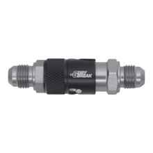 Deatschwerks 6-02-0225-B - 6AN Male Flare Quick Disconnect Dry Break Fitting - 2 Pieces Anodized Matte Black