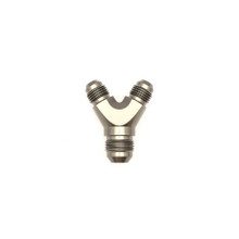 Deatschwerks 6-02-0702 - 6AN Male Flare + 6AN Male Flare to 8AN Male Flare Y Block Fitting