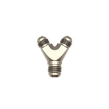 Deatschwerks 6-02-0703 - 8AN Male Flare + 8AN Male Flare to 10AN Male Flare Y Block Fitting