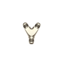 Deatschwerks 6-02-0701 - 6AN Male Flare + 6AN Male Flare to 6AN Male Flare Y Block Fitting