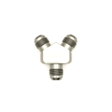 Deatschwerks 6-02-0707 - 10AN Male Flare + 10AN Male Flare To 10AN Male Flare Y-Block Fitting