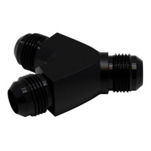 Deatschwerks 6-02-0707-B - 10AN Male Flare to 10AN Male Flare to 10AN Male Flare Y Fitting - Anodized Matte Black