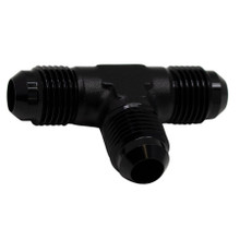 Deatschwerks 6-02-0721-B - 6AN Male Flare to 6AN Male Flare to 6AN Male Flare Tee Fitting - Anodized Matte Black