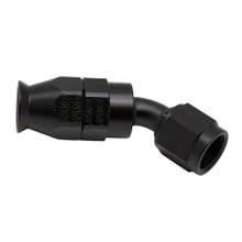 Deatschwerks 6-02-0851-B - 6AN Female Swivel 45-Degree Hose End PTFE (Incl 1 Olive Insert) - Anodized Matte Black