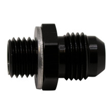 Deatschwerks 6-02-0613-B - 6AN Male Flare to M12 X 1.5 Male Metric Adapter (Incl Washer) - Anodized Matte Black