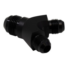 Deatschwerks 6-02-0702-B - 6AN Male Flare to 6AN Male Flare to 8AN Male Flare Y Fitting - Anodized Matte Black