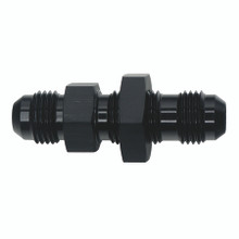 Deatschwerks 6-02-0708-B - 6AN Male Flare to 6AN Male Flare Bulkhead Adapter (Incl Nut) - Anodized Matte Black