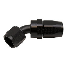 Deatschwerks 6-02-0806-B - 8AN Female Swivel 45-Degree Hose End CPE - Anodized Matte Black