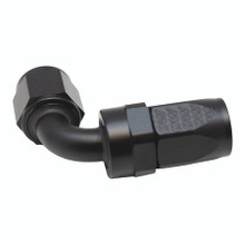 Deatschwerks 6-02-0807-B - 8AN Female Swivel 90-Degree Hose End CPE - Anodized Matte Black