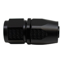 Deatschwerks 6-02-0809-B - 10AN Female Swivel Straight Hose End CPE - Anodized Matte Black
