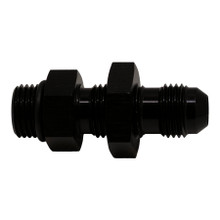 Deatschwerks 6-02-0726-B - 6AN O-Ring Male to 6AN Male Flare Bulkhead Include Nut - Anodized Matte Black