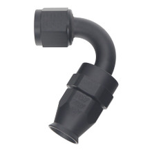 Deatschwerks 6-02-0875-B - 8 AN Female Flare Swivel 120-Degree Hose End PTFE - Anodized Matte Black