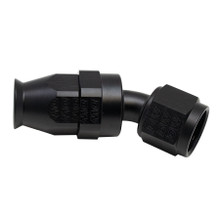 Deatschwerks 6-02-0873-B - 8 AN Female Flare Swivel 30-Degree Hose End PTFE - Anodized Matte Black
