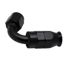 Deatschwerks 6-02-0872-B - 6 AN Female Flare Swivel 120-Degree Hose End PTFE - Anodized Matte Black