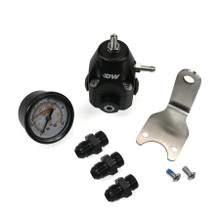 Deatschwerks 6-1002-FRB-66 - DWR1000C AFPR + Pressure Gauge + 6AN Fittings - Anodized Black