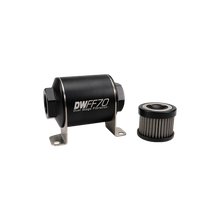 Deatschwerks 8-03-070-040K - Stainless Steel 8AN 40 Micron Universal Inline Fuel Filter Housing Kit (70mm)