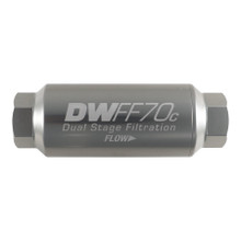 Deatschwerks 8-03-70C-010K - 10AN Female 10 Micron 70mm Compact In-Line Fuel Filter Kit