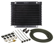 Derale 13613 - 13 Row Series 9000 Plate & Fin Transmission Cooler Kit, 1/2" NPT