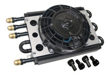 Derale 15230 - 4 & 2 Pass Dual Circuit Econo-Cool Remote Cooler, 1/2" Barb