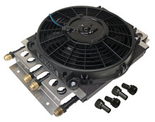 Derale 15220 - 4 & 4 Pass Dual Circuit Electra-Cool Remote Cooler, -8AN