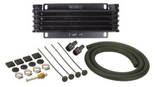 Derale 13611 - 5 Row Series 9000 Plate & Fin Transmission Cooler Kit, 1/2" NPT