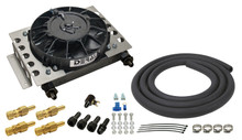 Derale 13950 - 15 Row Atomic Cool Plate & Fin Remote Transmission Cooler Kit, -6AN